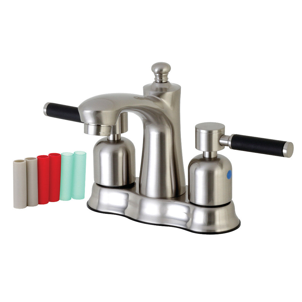 Kaiser 4 Inch Centerset Bathroom Faucet in Brushed Nickel