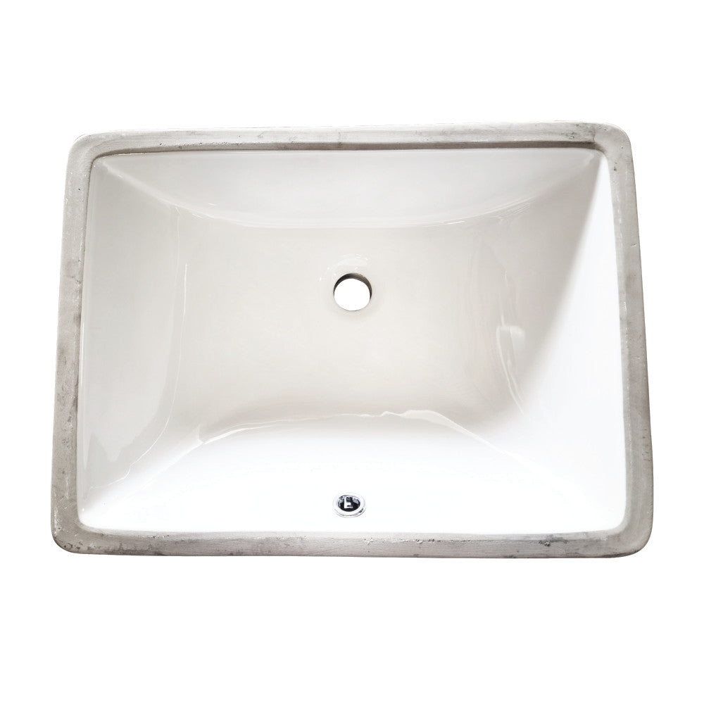 Grotto 20.06 Inch Undermount Bathroom Sink in White