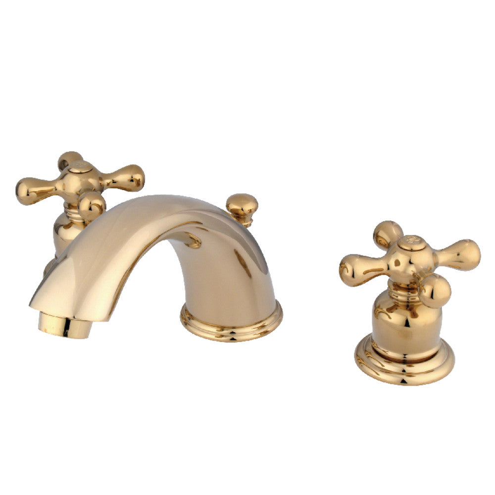 Victorian Widespread Bathroom Faucet in Polished Brass