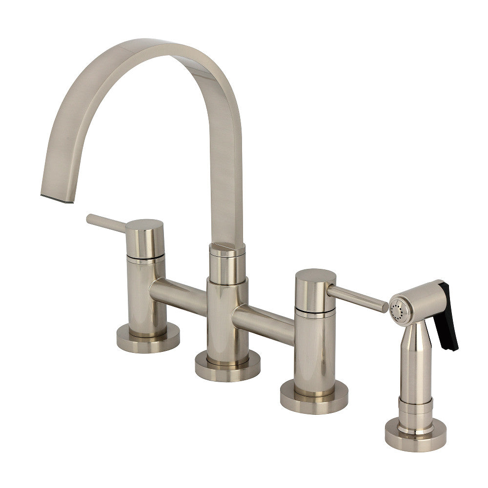 Concord Bridge Kitchen Faucet in Brushed Nickel
