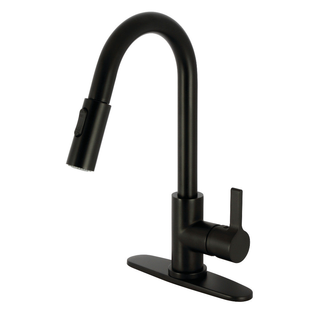 Continental Pull-Down Kitchen Faucet in Matte Black