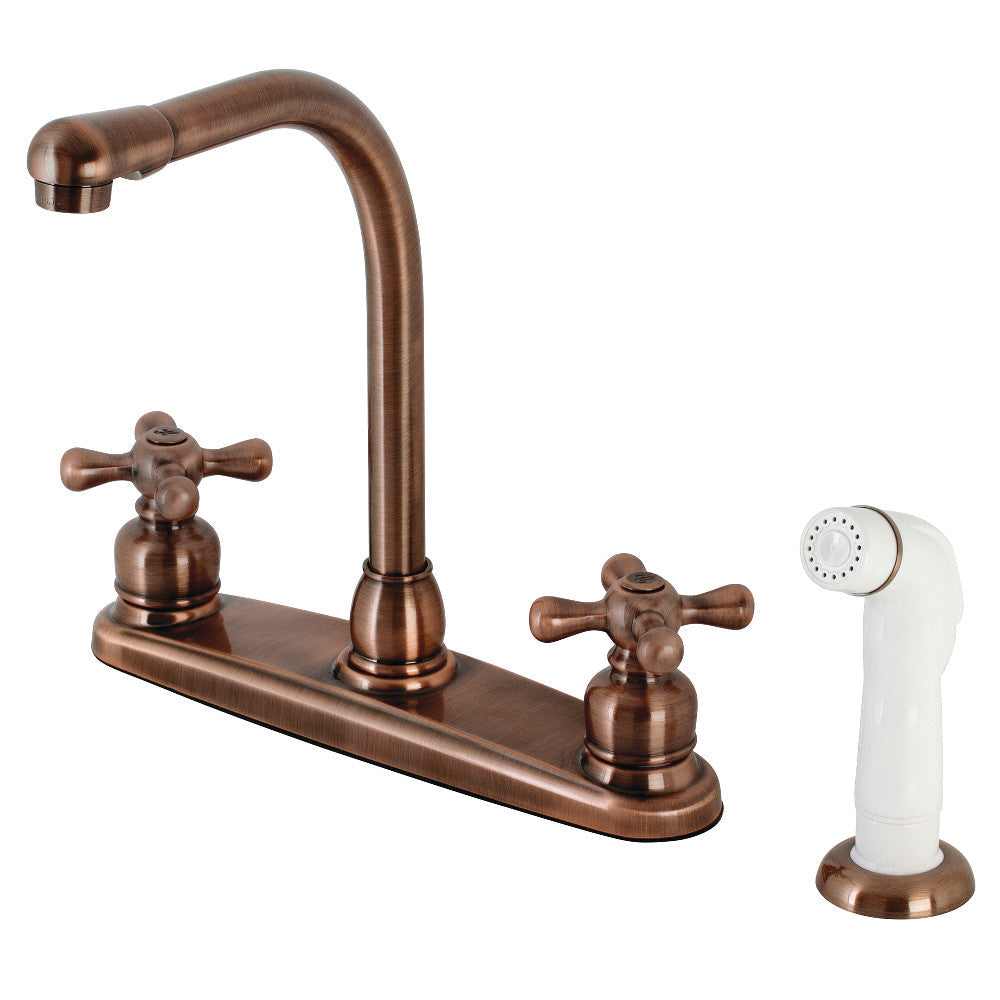 Victorian Centerset Kitchen Faucet in Antique Copper