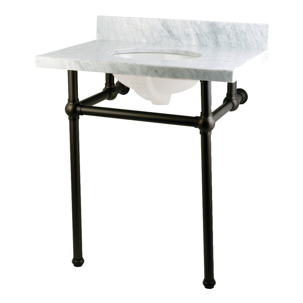 Templeton 30 Inch Console Sink in Carrara Marble