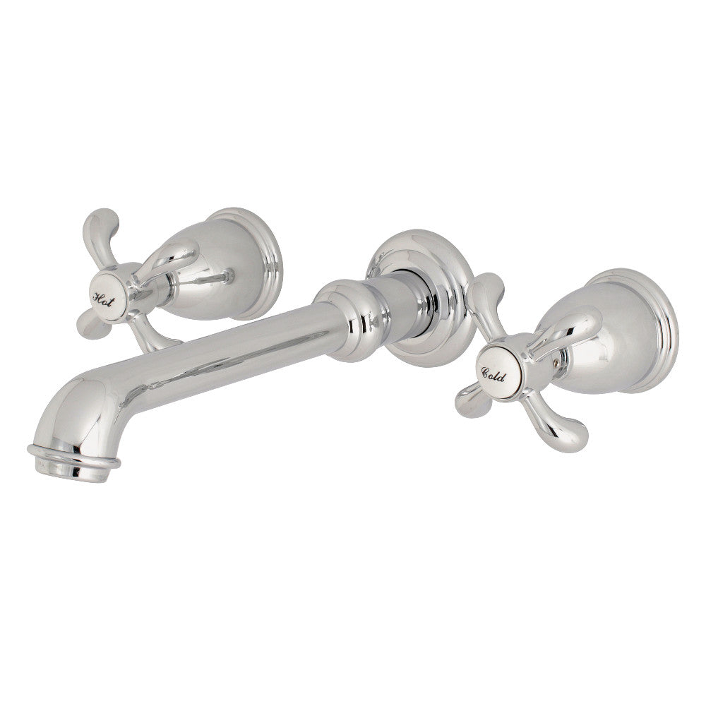 French Country Wall-Mount Bathroom Faucet in Polished Chrome