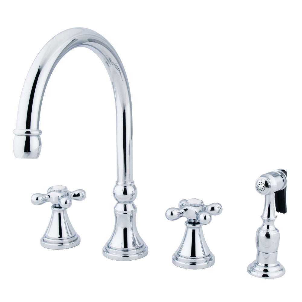 Governor Widespread Kitchen Faucet in Polished Chrome