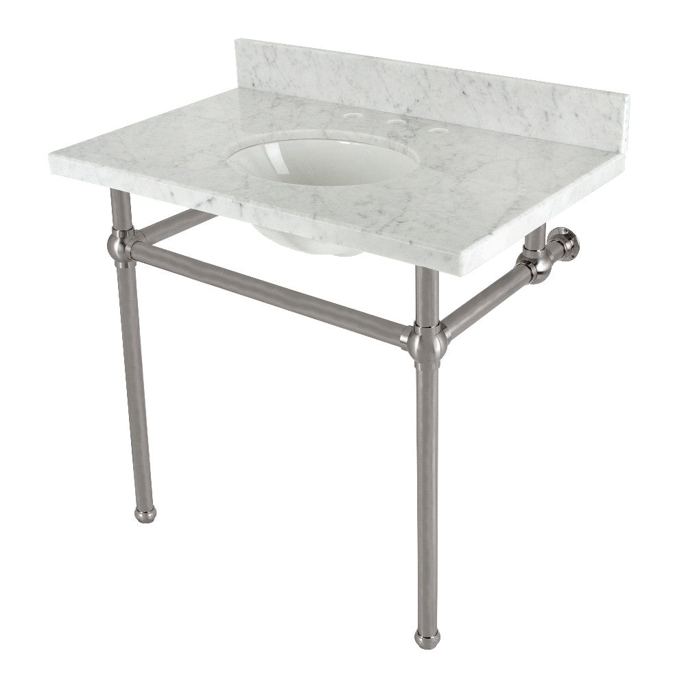 Templeton 36 Inch Console Sink in Carrara Marble