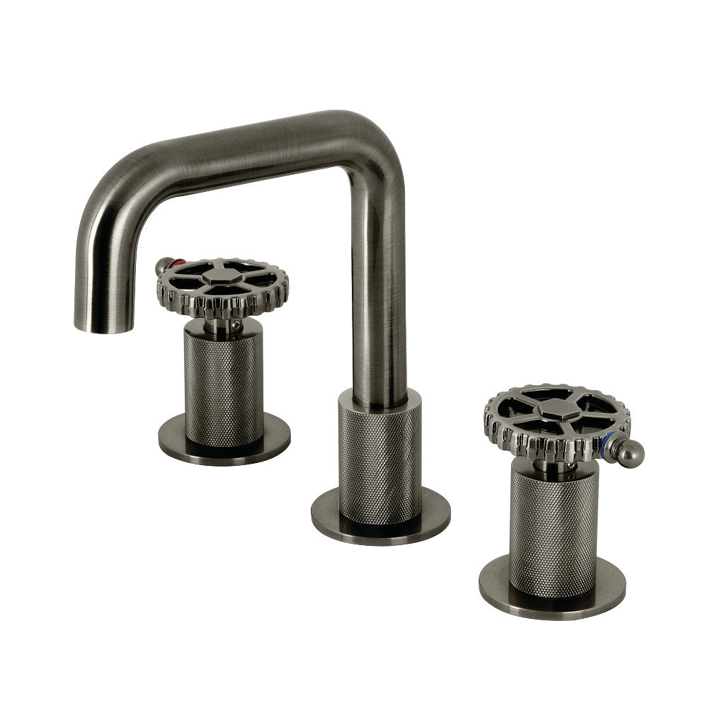 Fuller Widespread Bathroom Faucet in Black Stainless
