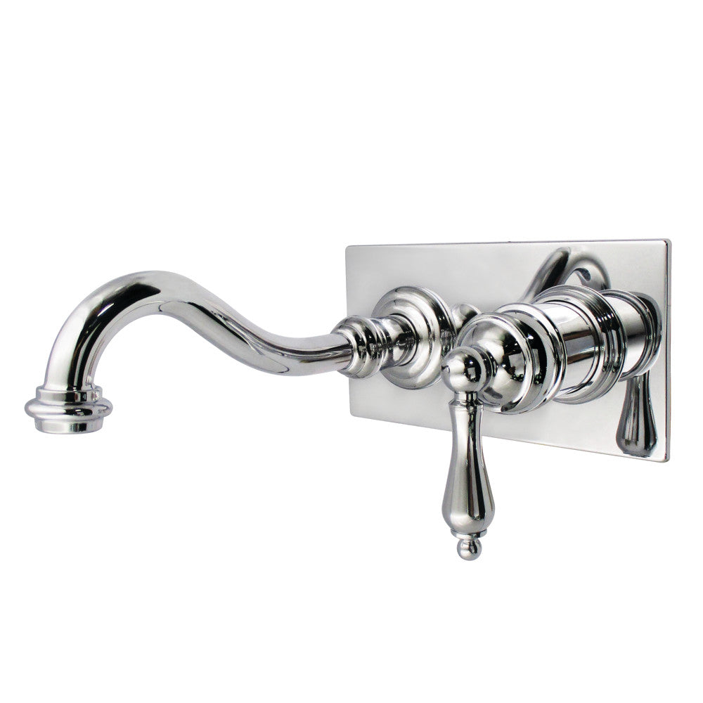 Vintage Wall-Mount Bathroom Faucet in Polished Chrome
