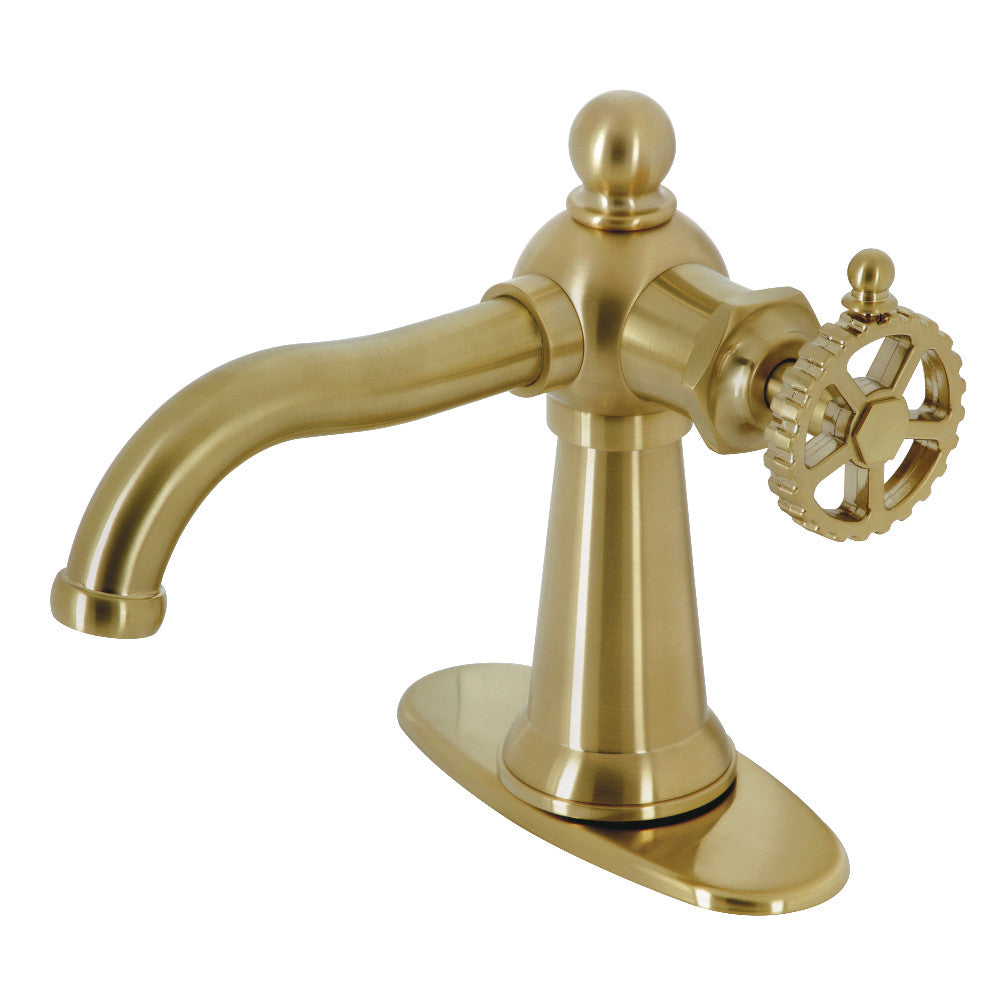 Fuller Single-Hole Bathroom Faucet in Brushed Brass