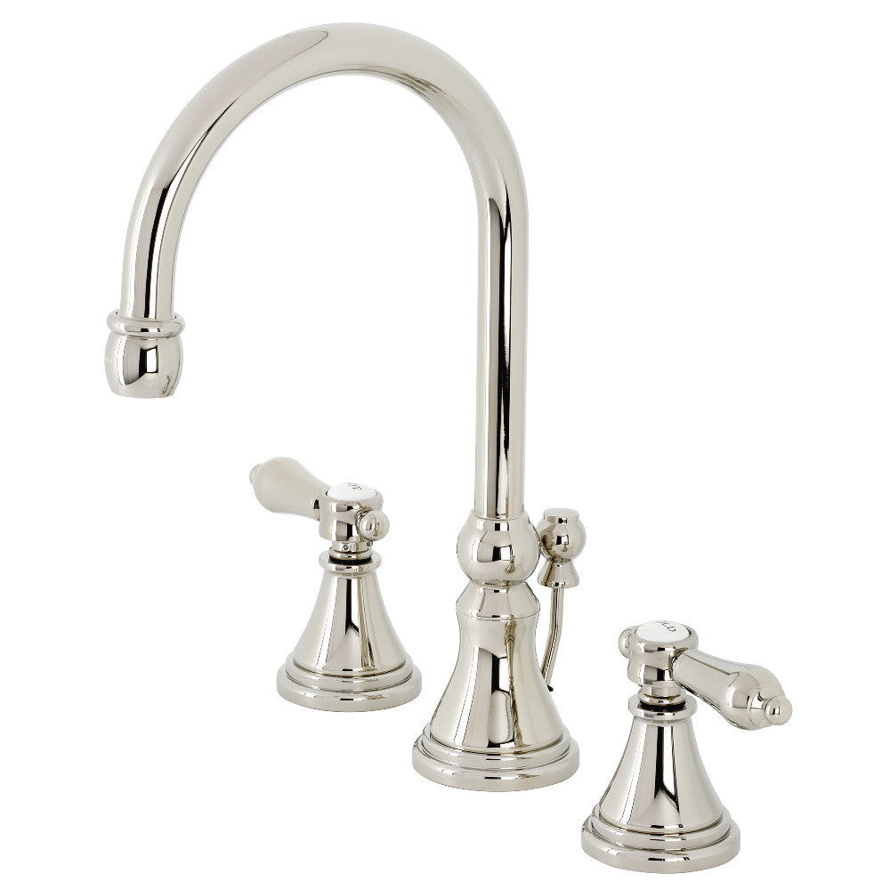 Heirloom Widespread Bathroom Faucet in Polished Nickel