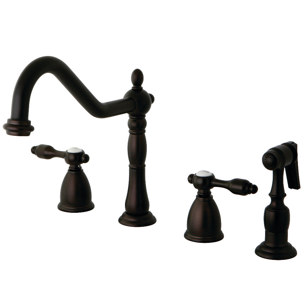 Tudor Widespread Kitchen Faucet in Oil Rubbed Bronze