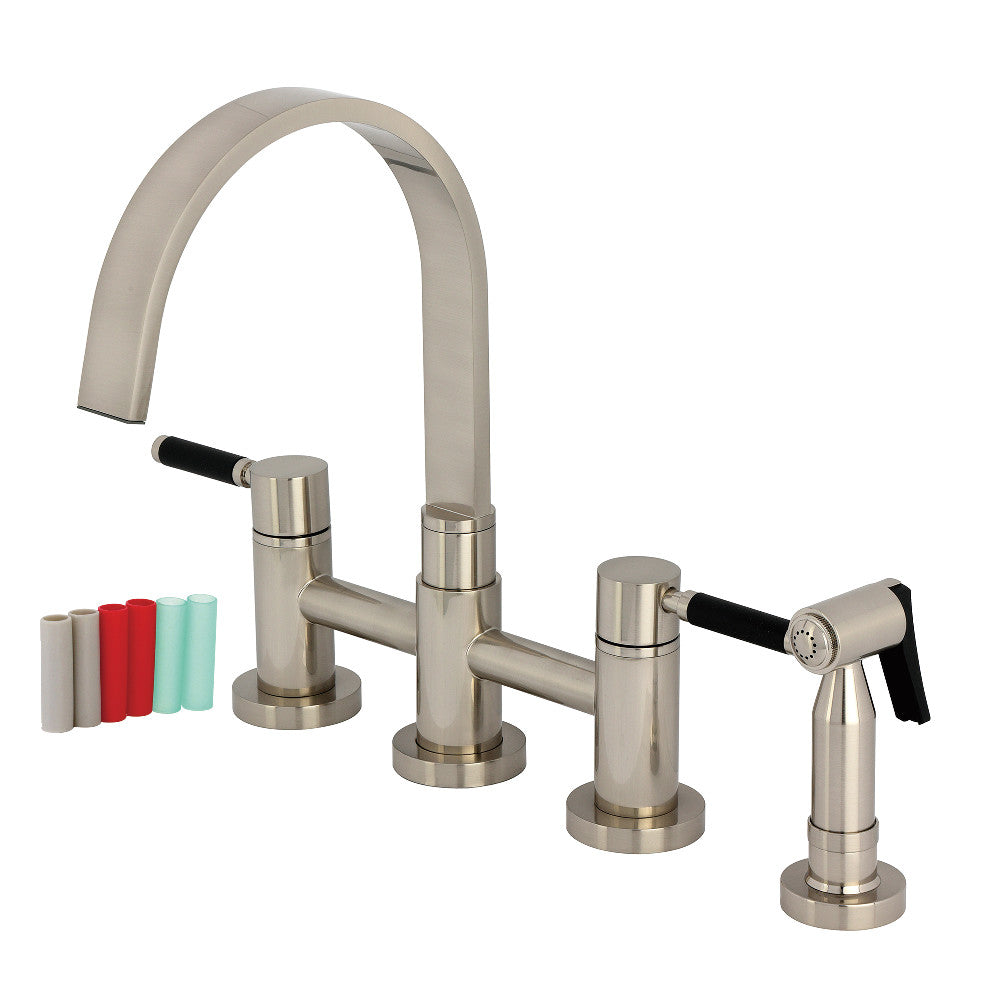 Kaiser Bridge Kitchen Faucet in Brushed Nickel