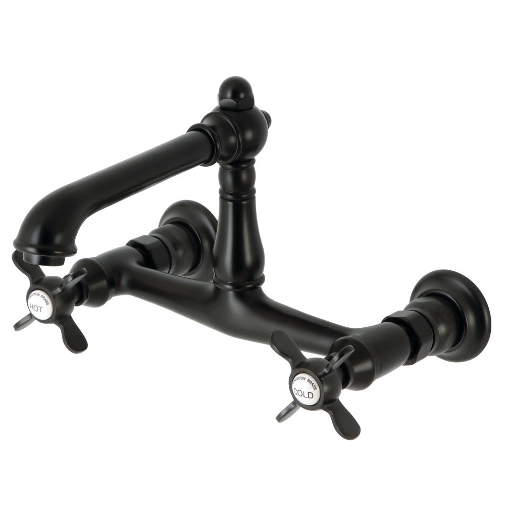 Essex Wall-Mount Bathroom Faucet in Matte Black