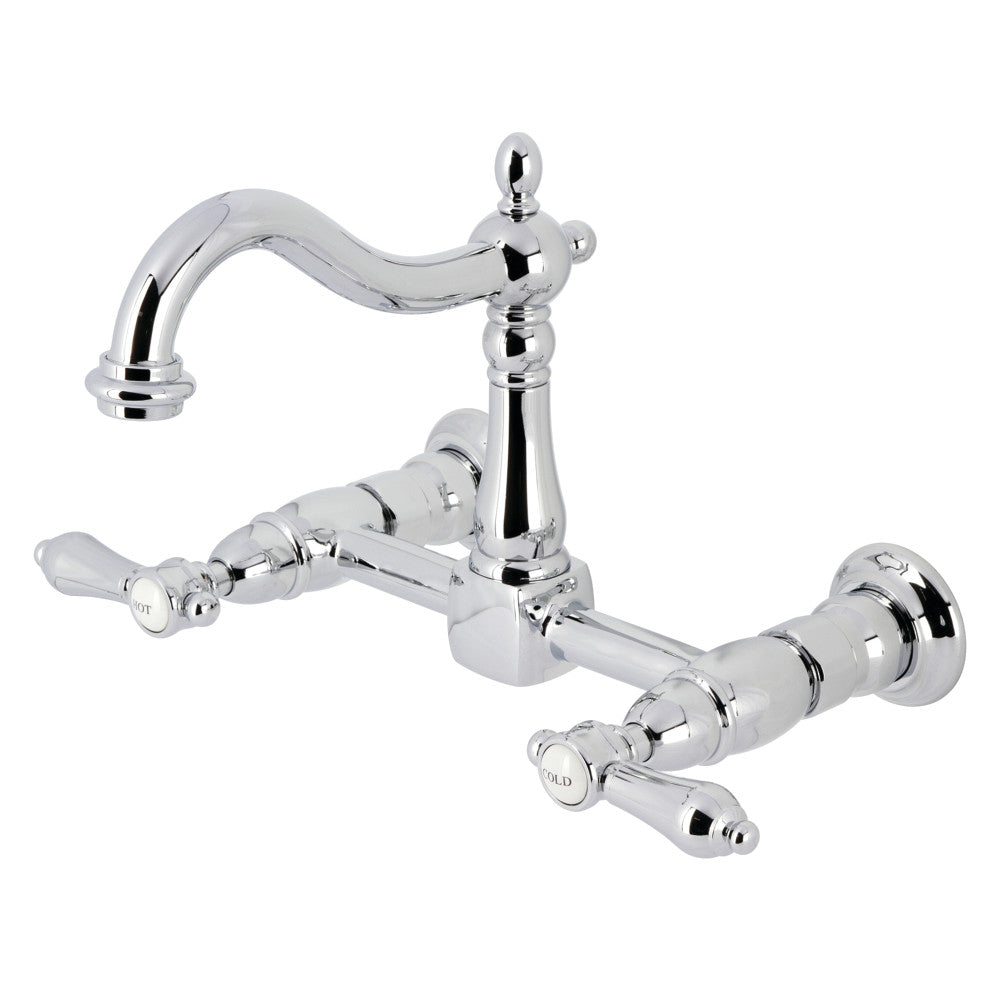 Heirloom Wall Mount Kitchen Faucet in Polished Chrome
