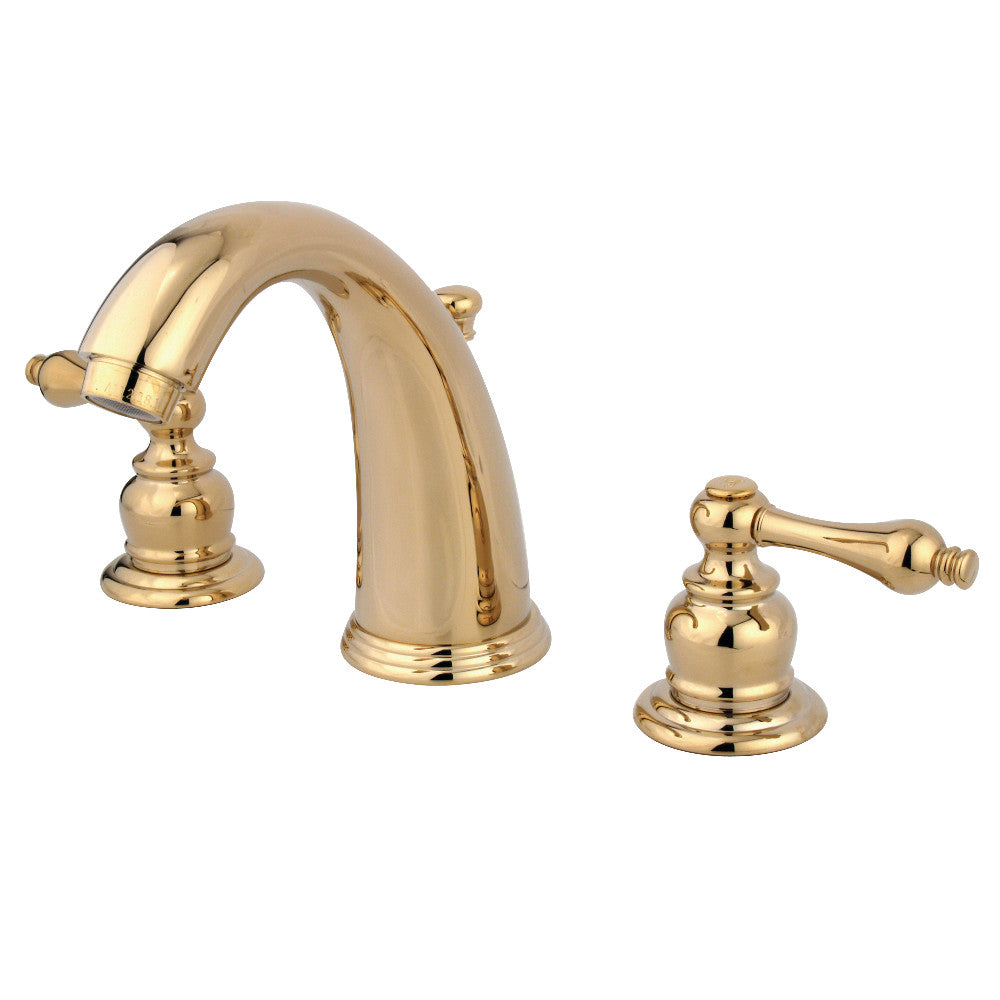 Victorian Widespread Bathroom Faucet in Polished Brass