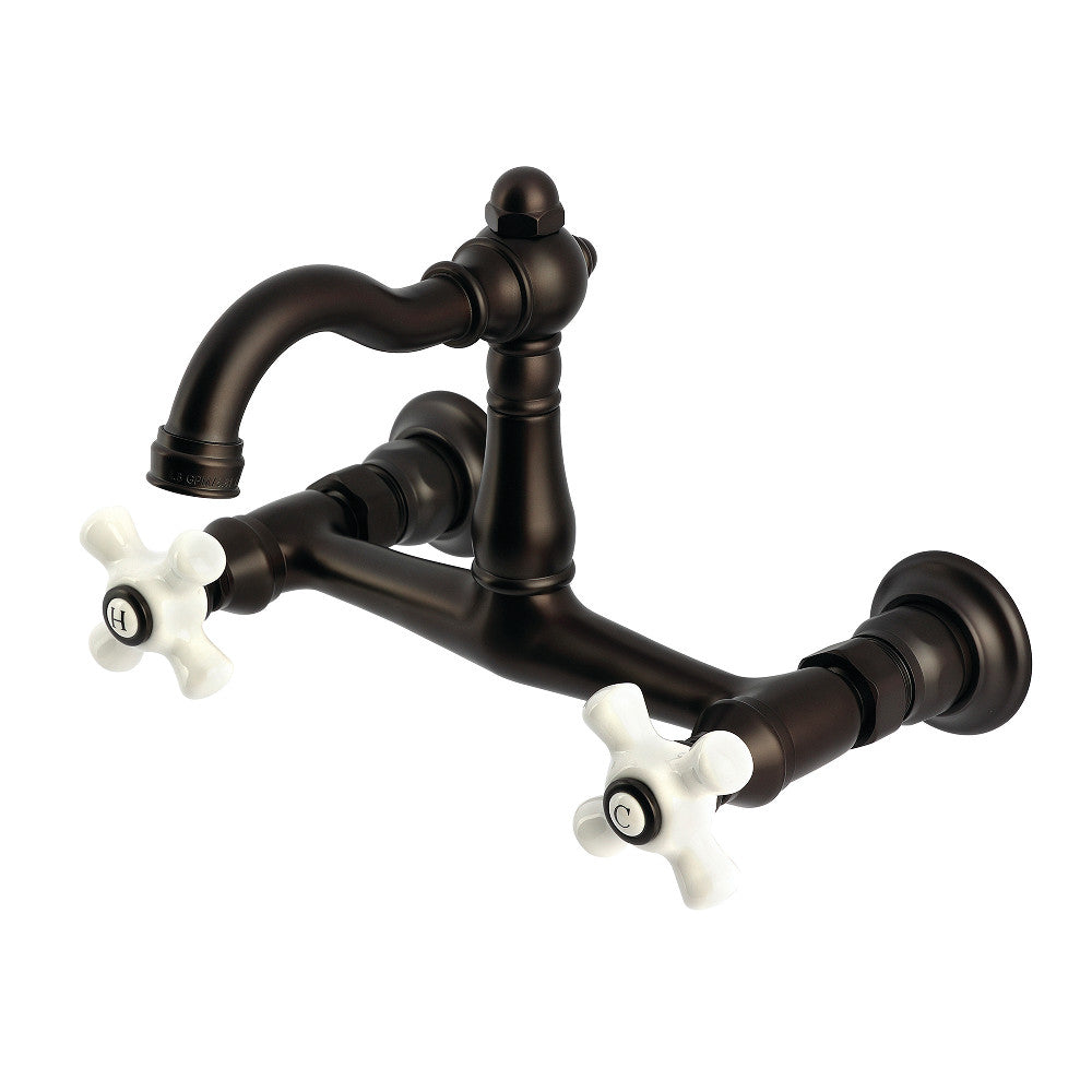 Vintage Wall Mount Kitchen Faucet in Oil Rubbed Bronze