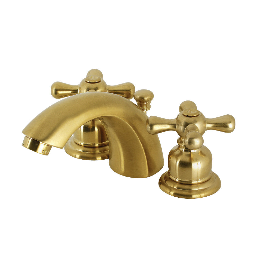 Victorian Mini-Widespread Bathroom Faucet in Brushed Brass