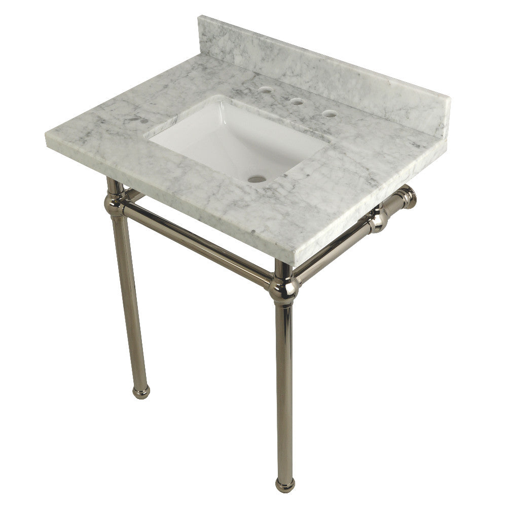 Templeton 30 Inch Console Sink in Carrara Marble