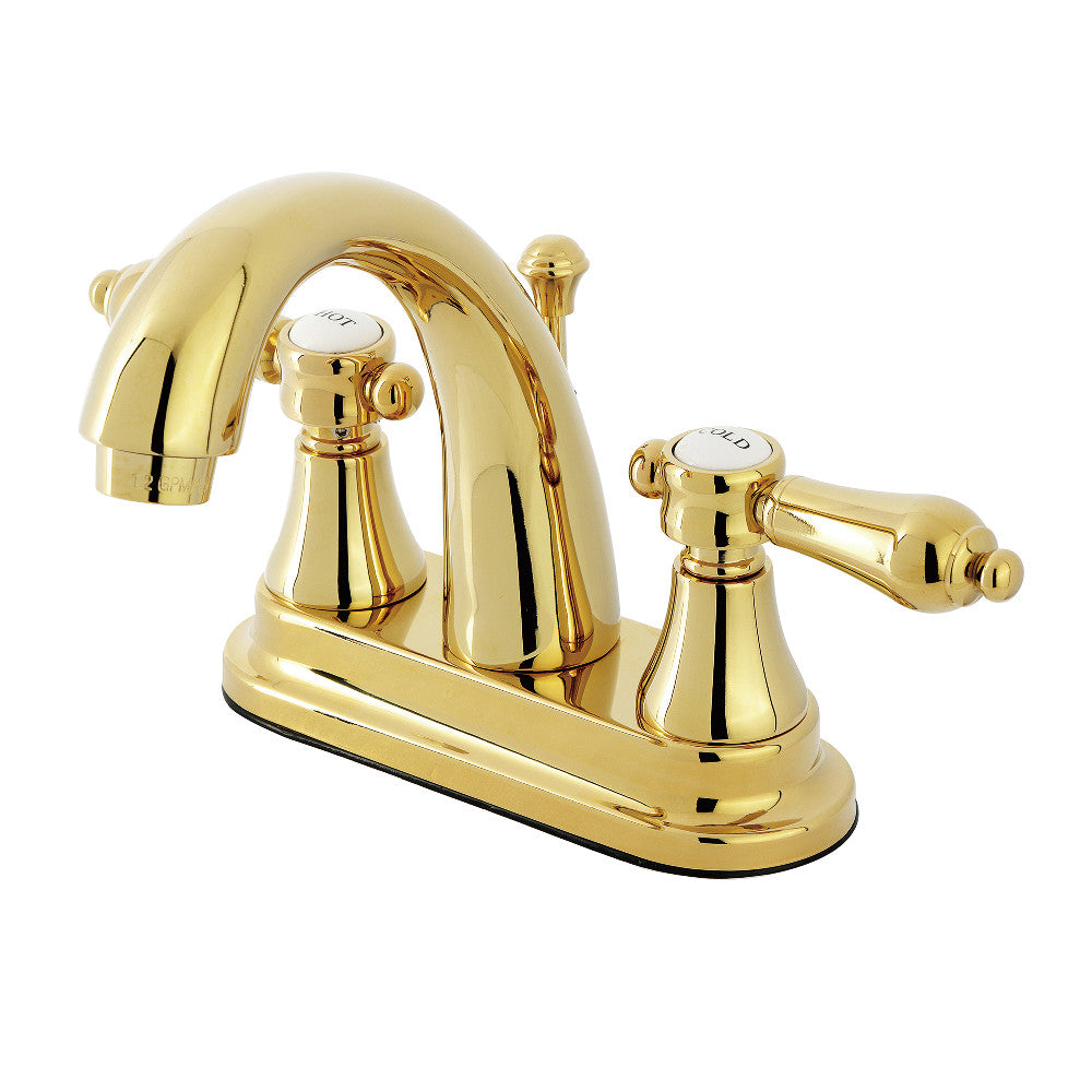 Heirloom 4 Inch Centerset Bathroom Faucet in Polished Brass