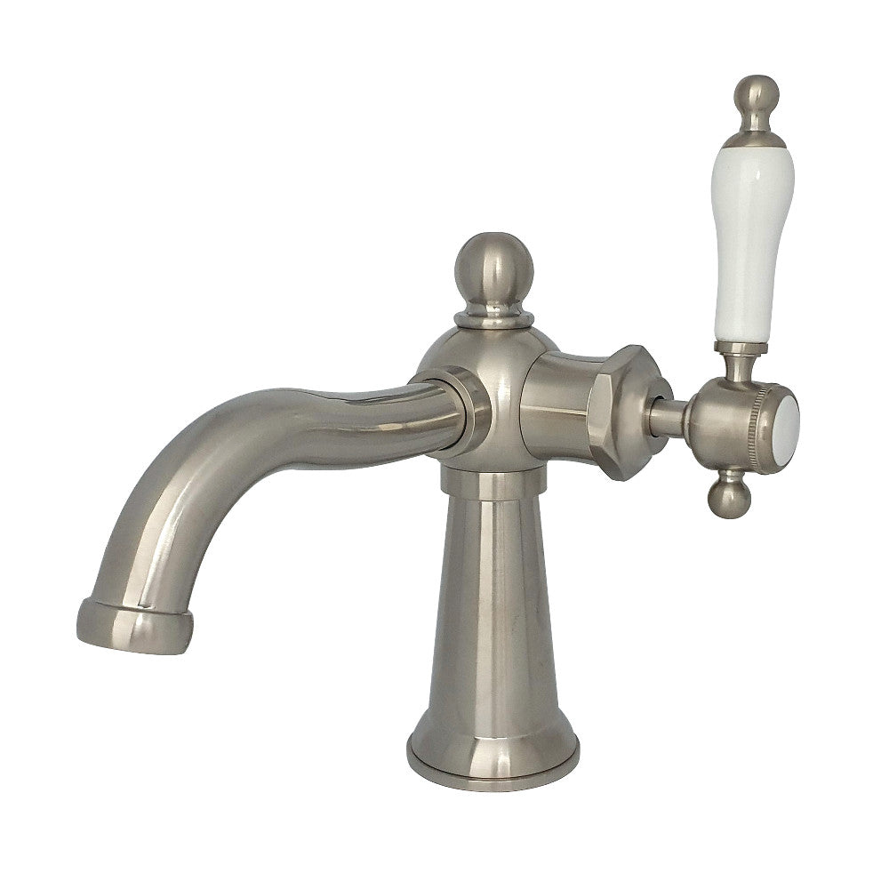 Nautical Single-Hole Bathroom Faucet in Brushed Nickel