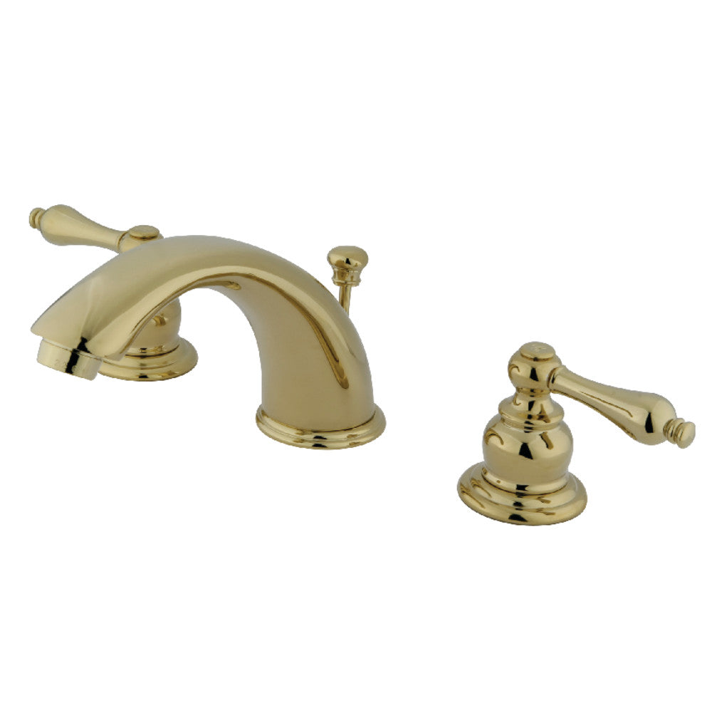 Victorian Widespread Bathroom Faucet in Polished Brass