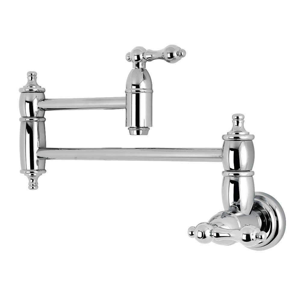 Restoration Pot Filler Faucet in Polished Chrome