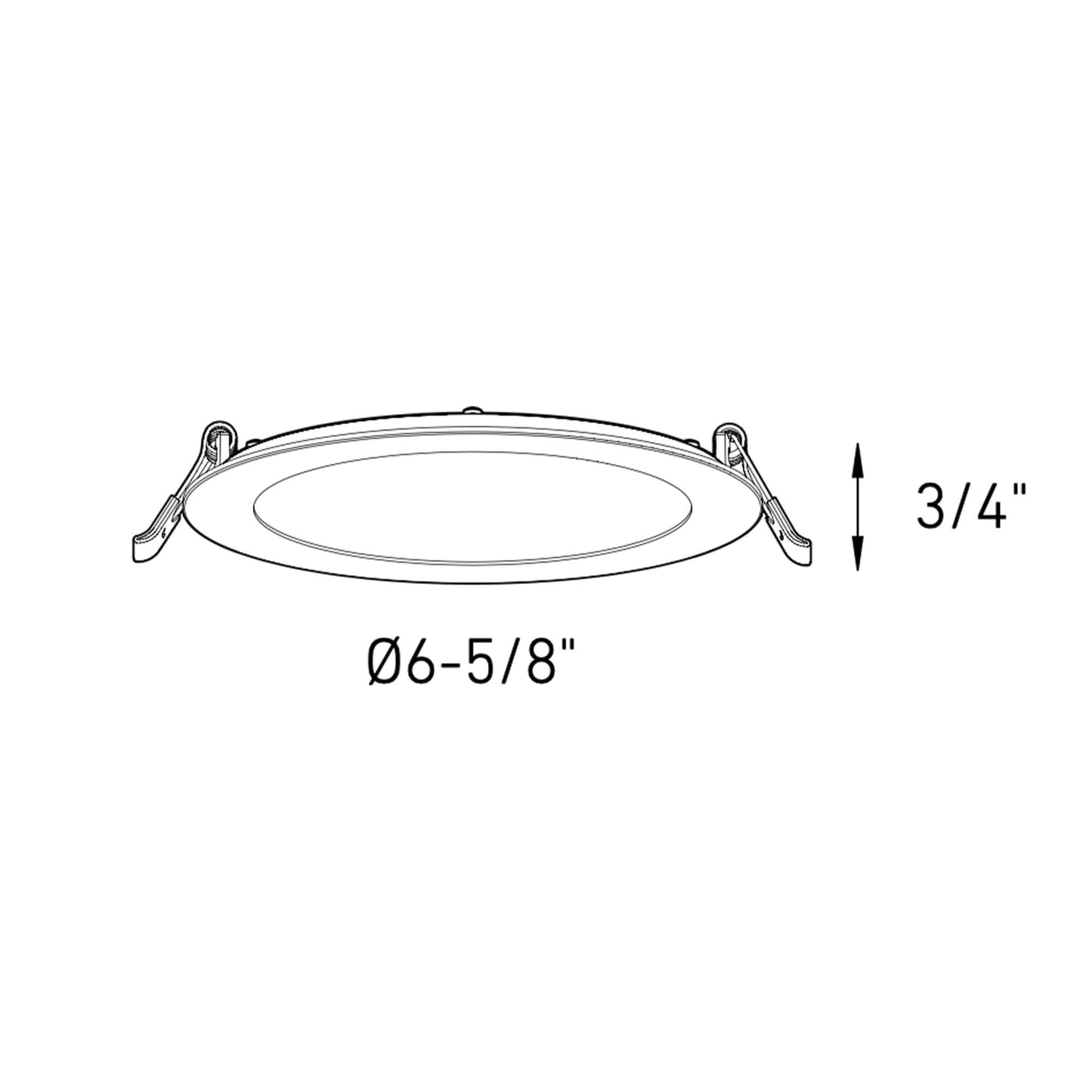 Kit of 12 - 6in Round LED Panel, White