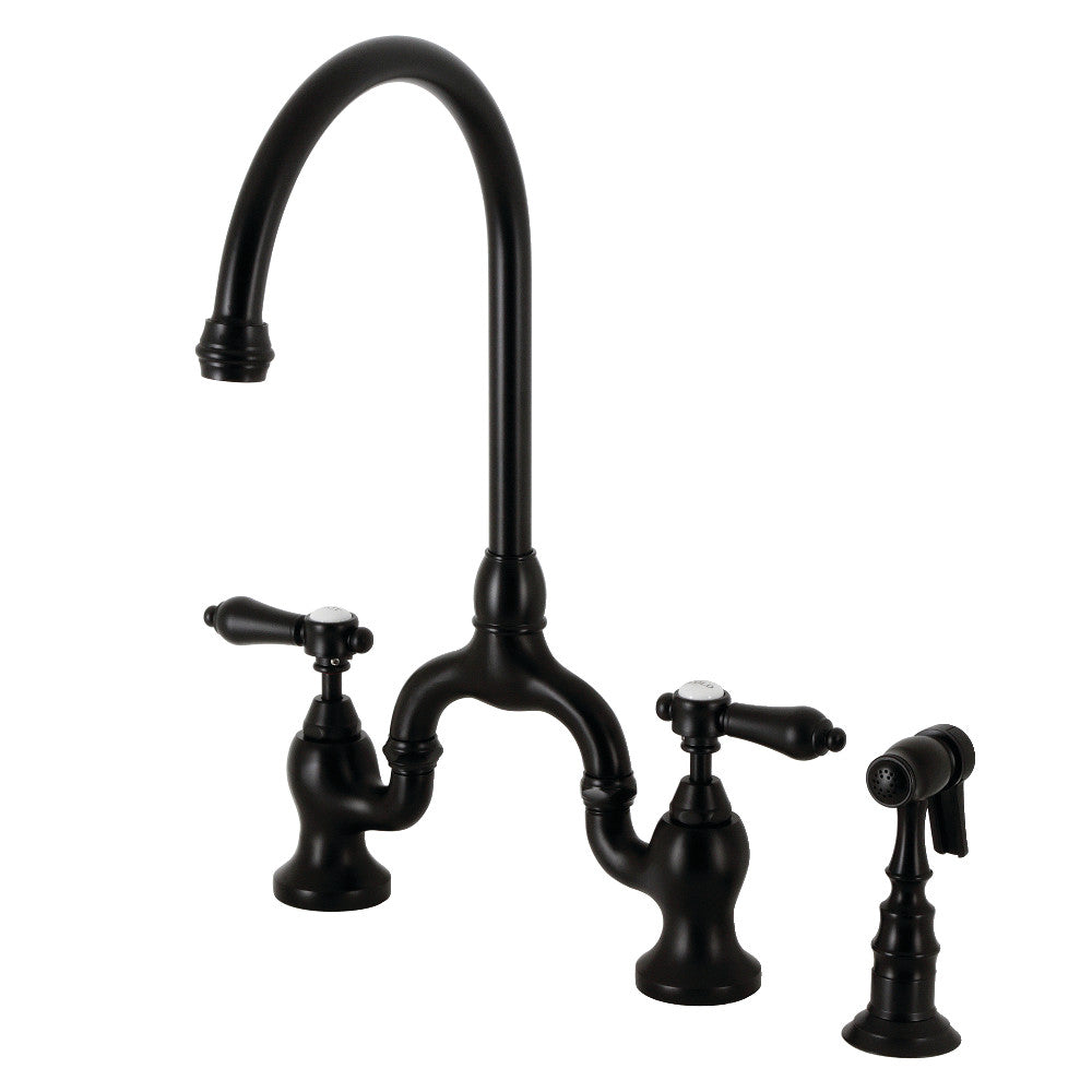 Heirloom Bridge Kitchen Faucet in Matte Black