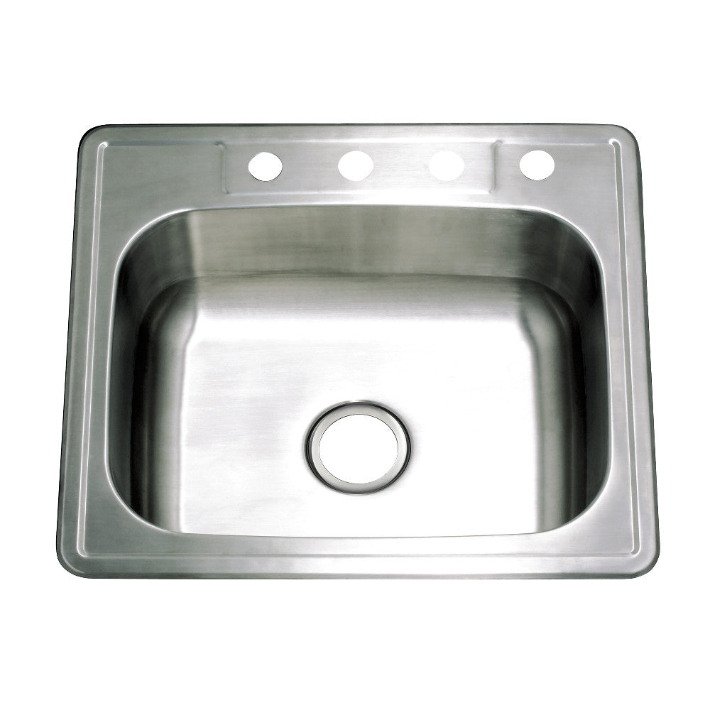 Studio 25 Inch Drop-In Kitchen Sink in Brushed Stainless