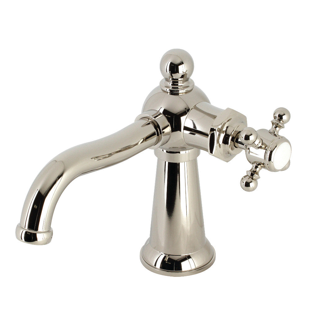 Nautical Single-Hole Bathroom Faucet in Polished Nickel