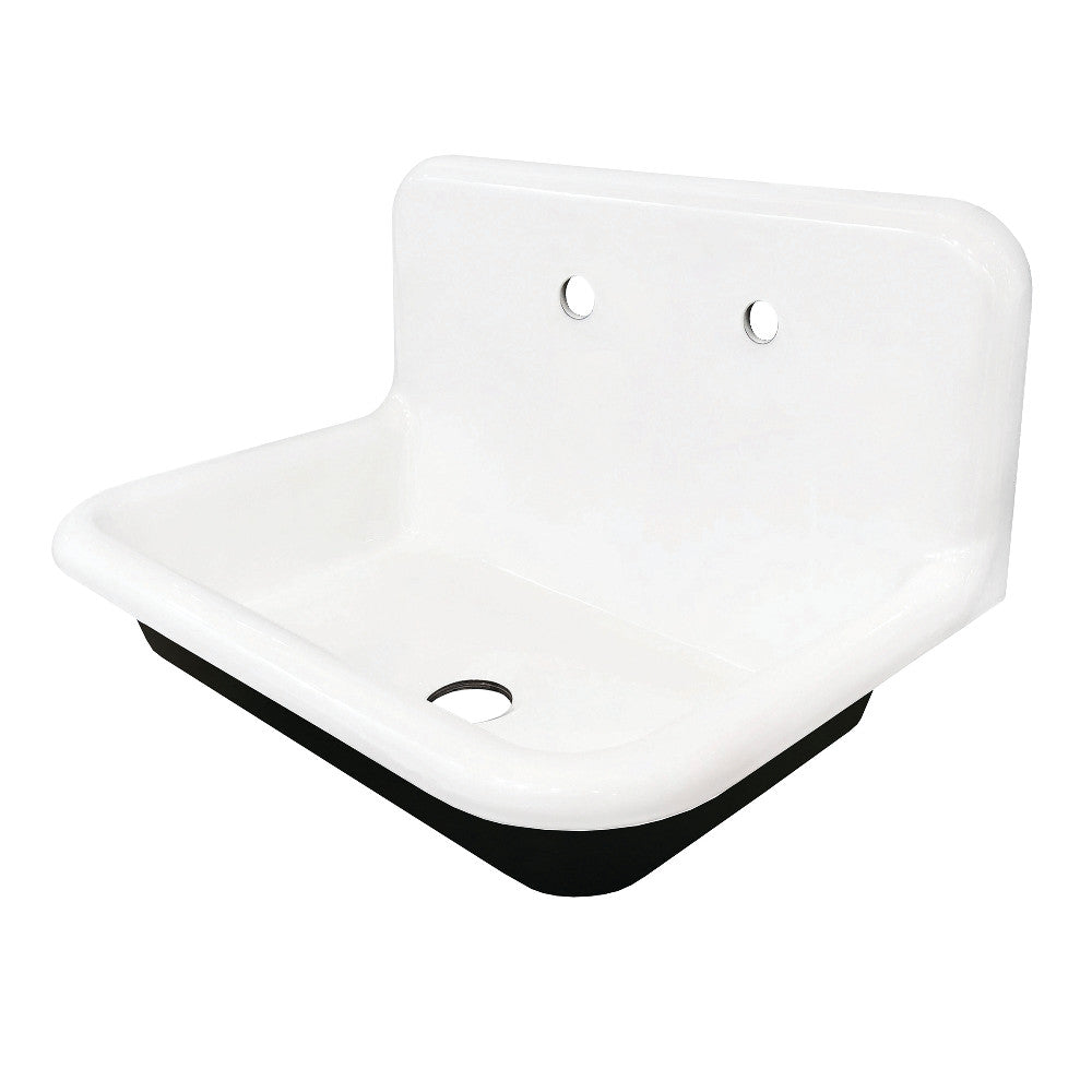 Towne 30 Inch Wall Mount Utility Sink in White