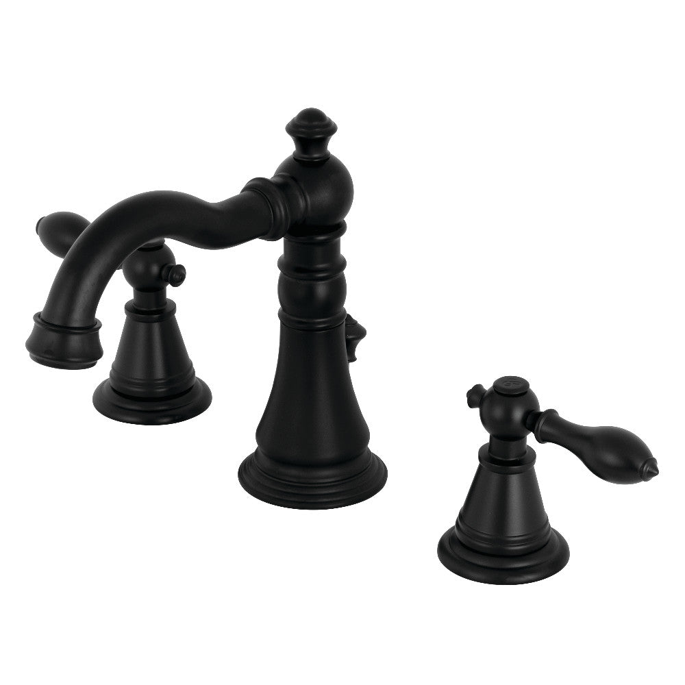 English Classic Widespread Bathroom Faucet in Matte Black