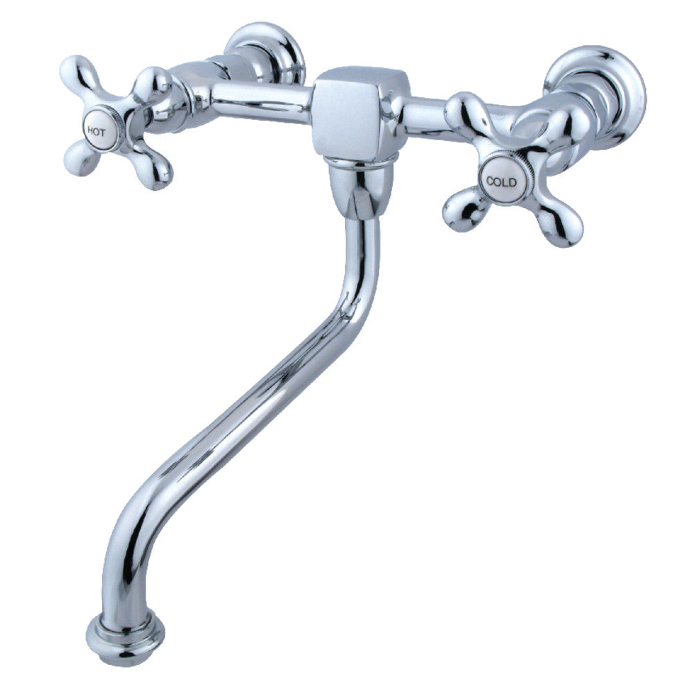 Heritage Wall-Mount Bathroom Faucet in Polished Chrome