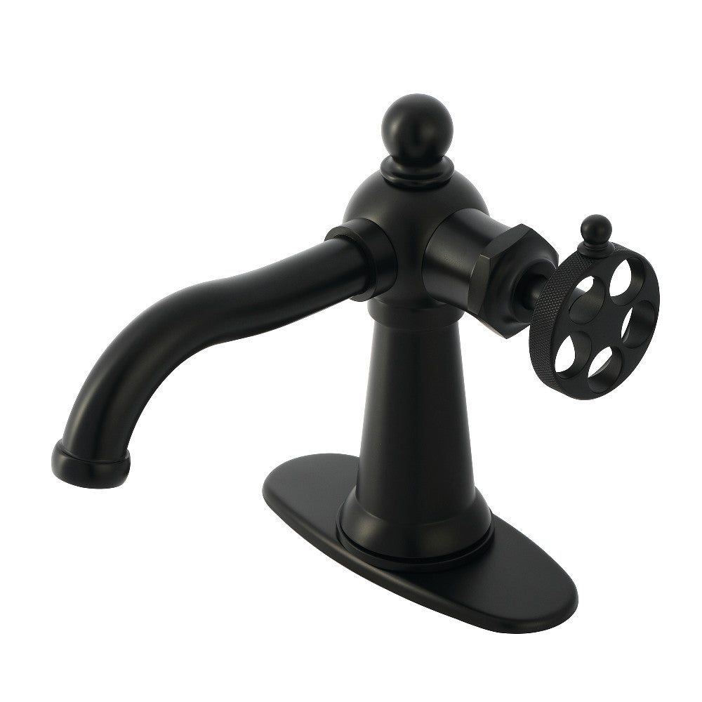 Wendell Single-Hole Bathroom Faucet in Matte Black
