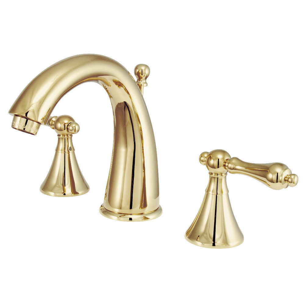 Naples Widespread Bathroom Faucet in Polished Brass