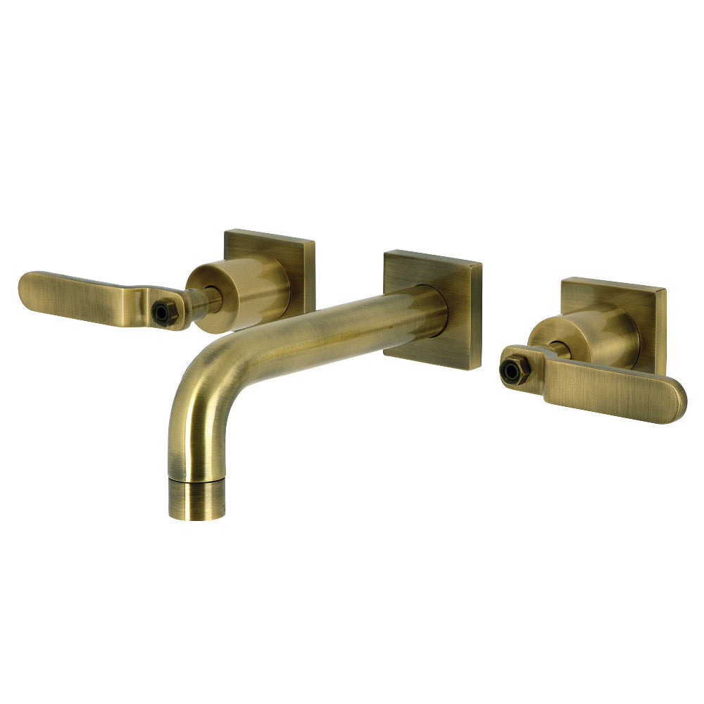 Whitaker Wall-Mount Bathroom Faucet in Antique Brass