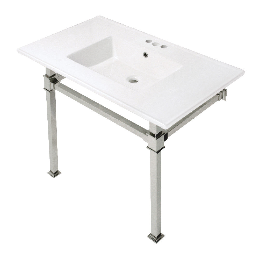 Monarch 37.38 Inch Console Sink in White