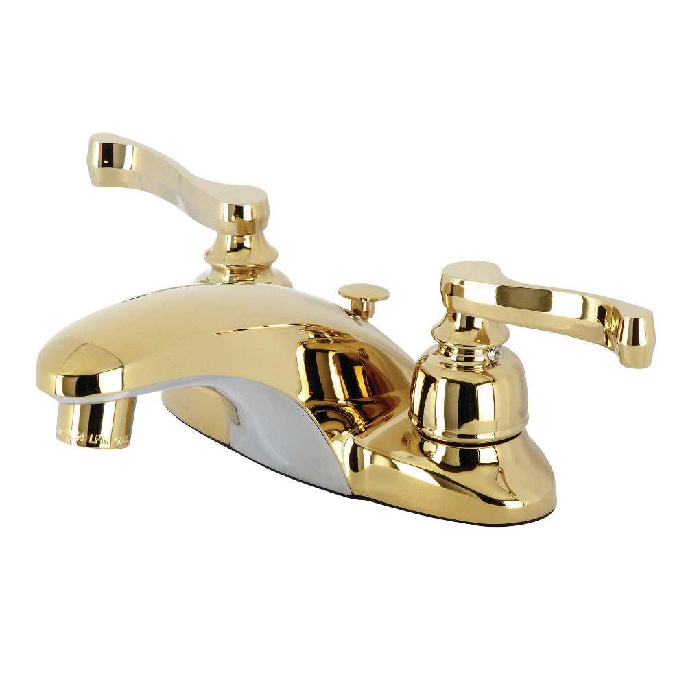 Royale 4 Inch Centerset Bathroom Faucet in Polished Brass
