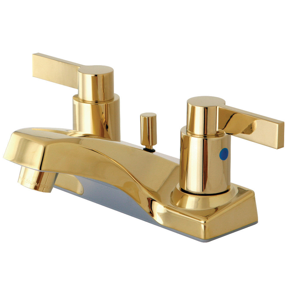 NuvoFusion 4 Inch Centerset Bathroom Faucet in Polished Brass