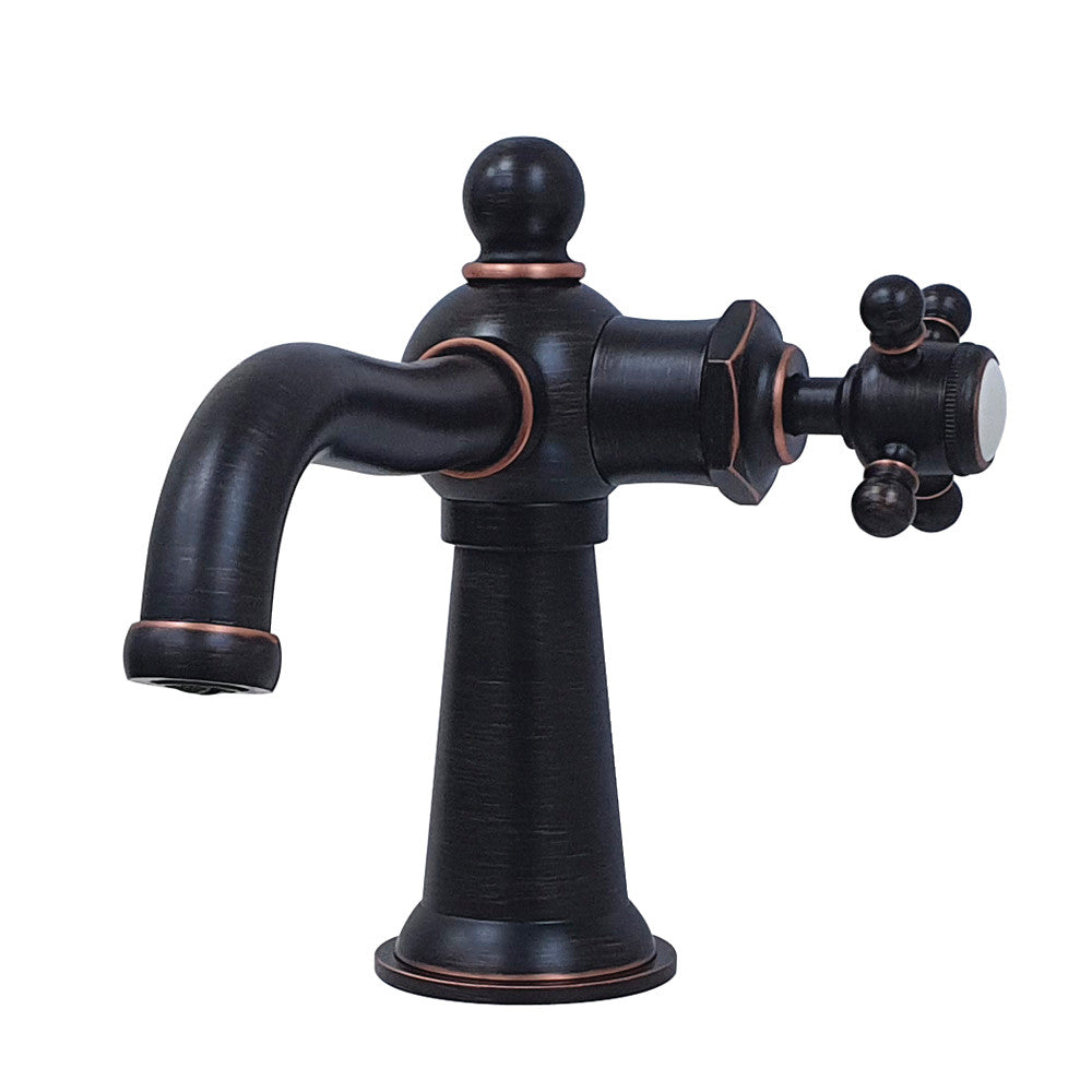 Nautical Single-Hole Bathroom Faucet in Naples Bronze