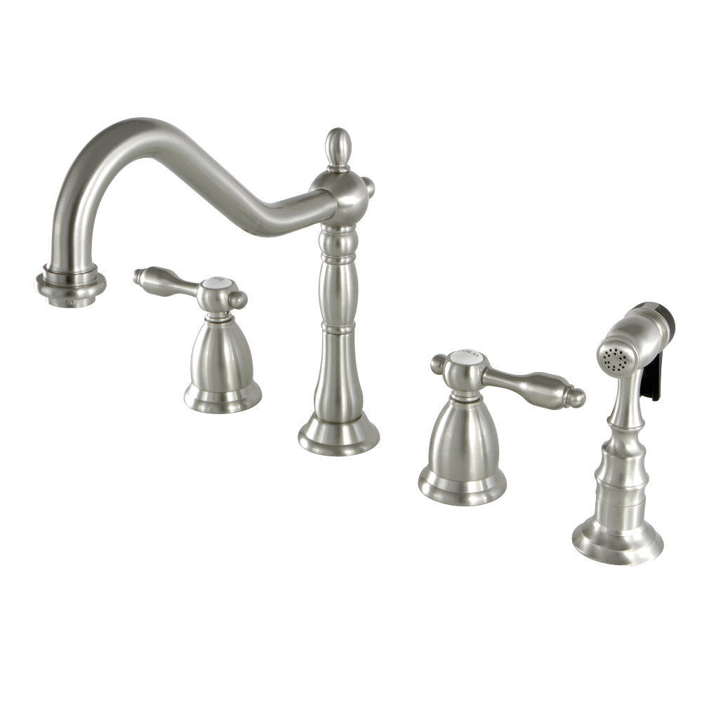 Tudor Widespread Kitchen Faucet in Brushed Nickel