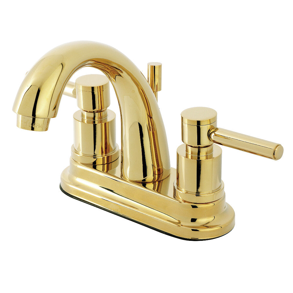 Concord 4 Inch Centerset Bathroom Faucet in Polished Brass