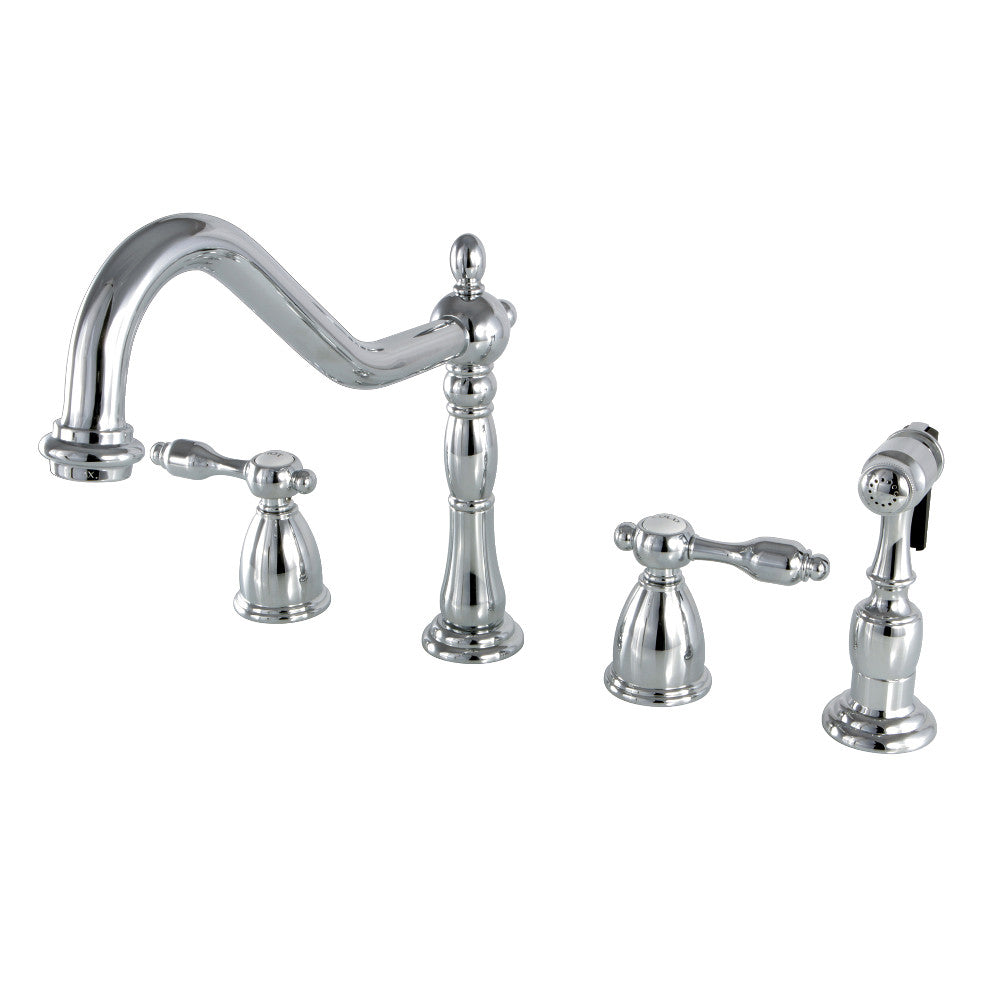 Tudor Widespread Kitchen Faucet in Polished Chrome