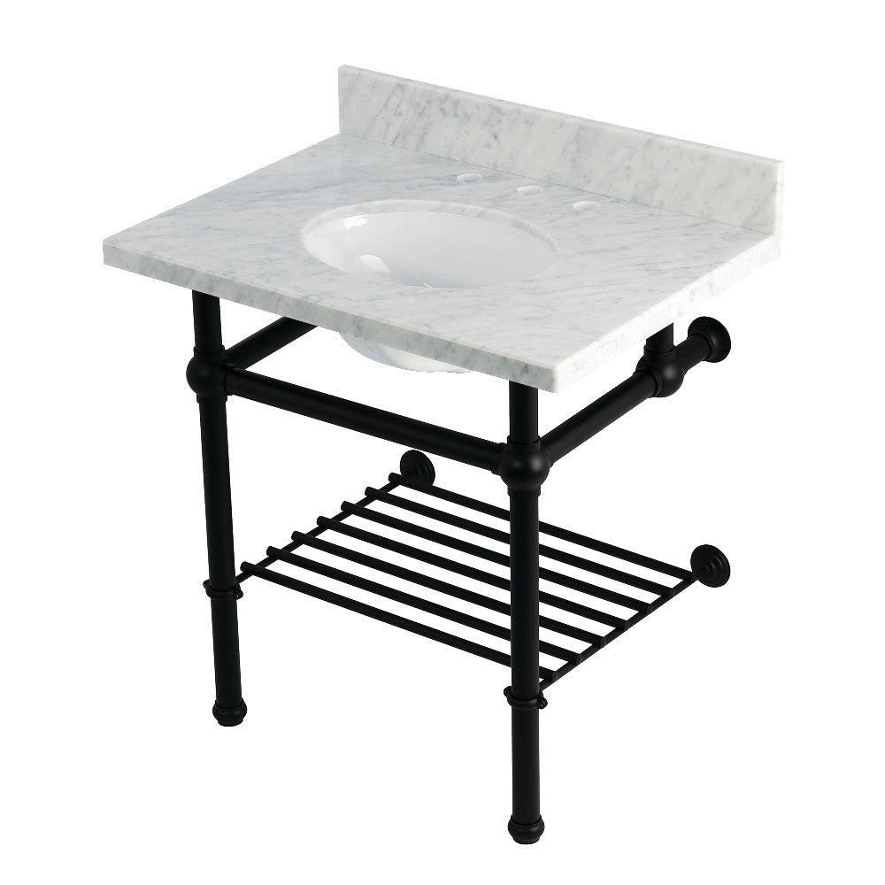 Templeton 30 Inch Console Sink in Carrara Marble