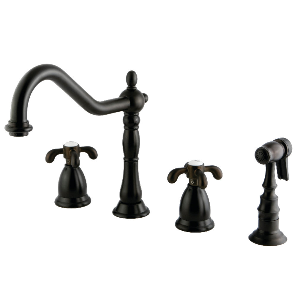 French Country Widespread Kitchen Faucet in Oil Rubbed Bronze