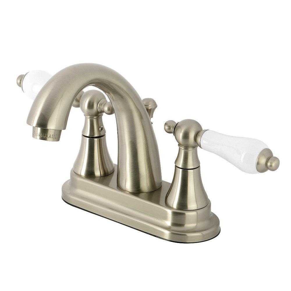 English Vintage 4 Inch Centerset Bathroom Faucet in Brushed Nickel