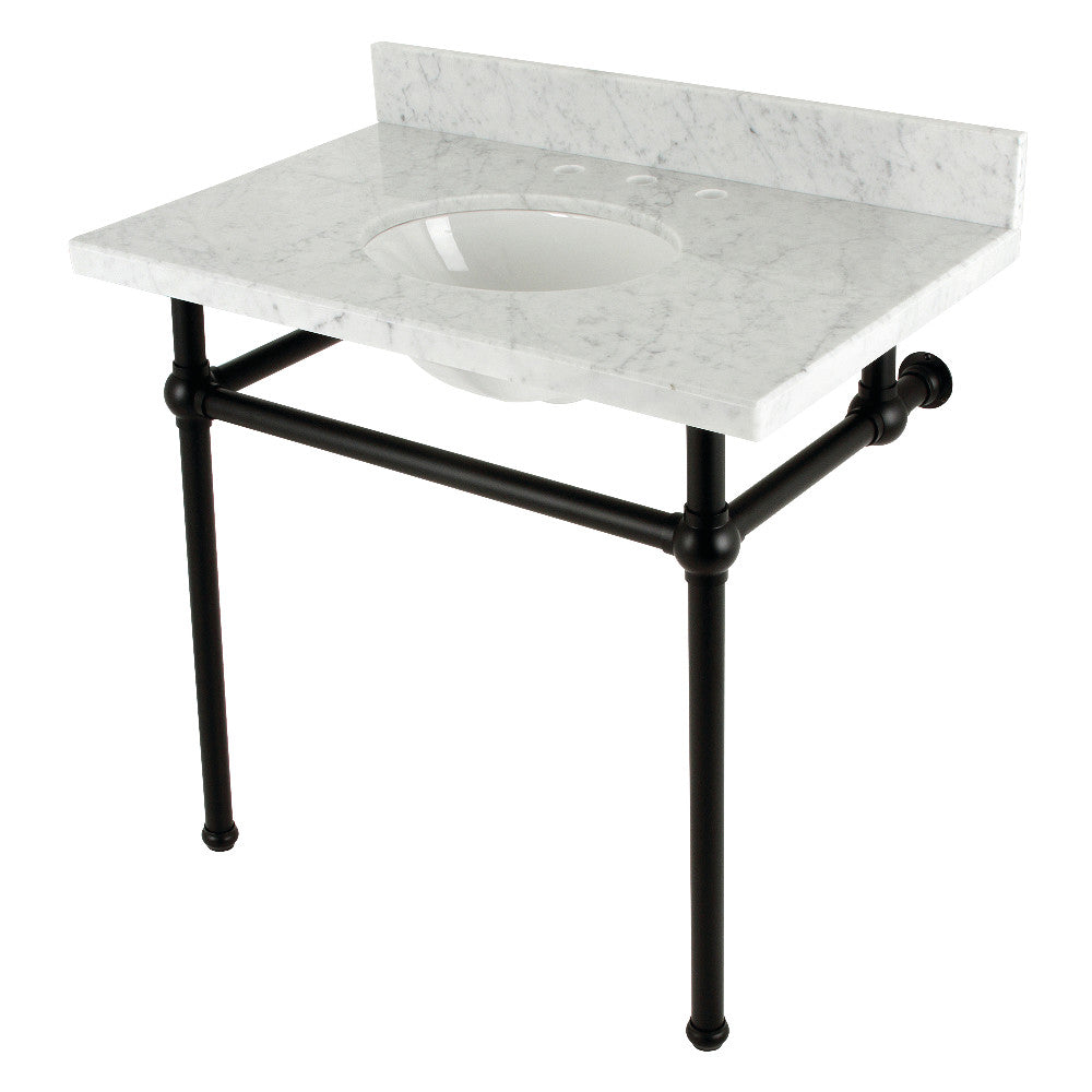 Templeton 36 Inch Console Sink in Carrara Marble