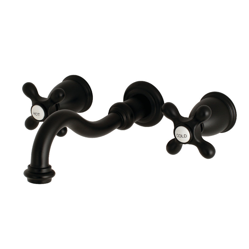 Vintage Wall-Mount Bathroom Faucet in Matte Black