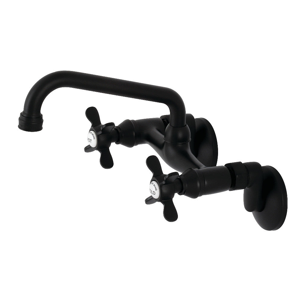 Essex Wall Mount Kitchen Faucet in Matte Black