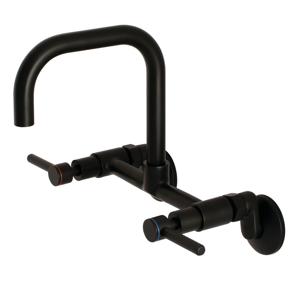 Concord Wall Mount Kitchen Faucet in Matte Black
